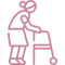 aeltere-icon Ältere Frau mit Rollator - Icon